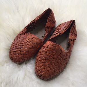 VTG Hand Made Mexican Huarache Toddler Moccasins